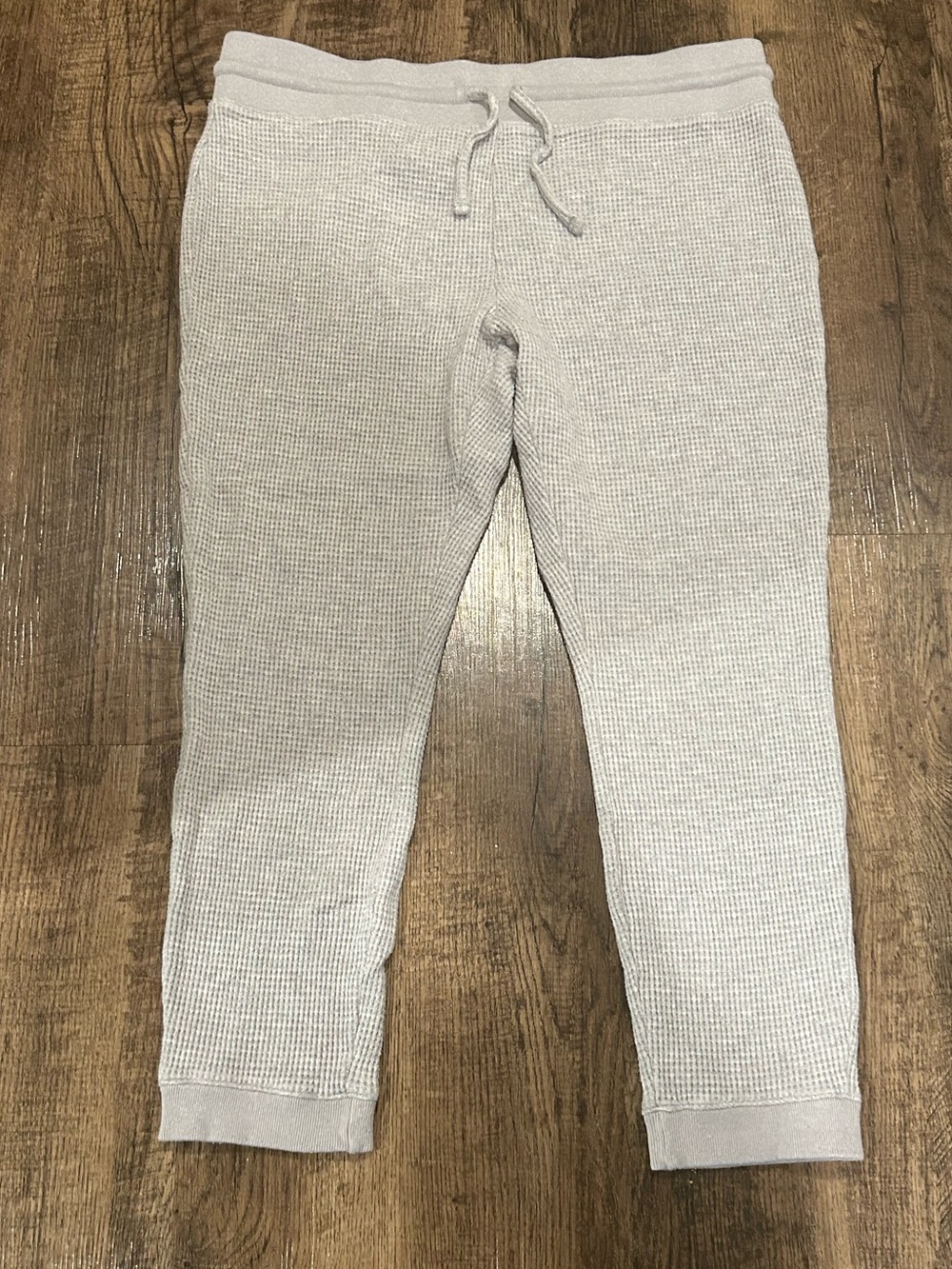 LC Lauren Conrad Light Gray Waffle Knit Jogger Pants